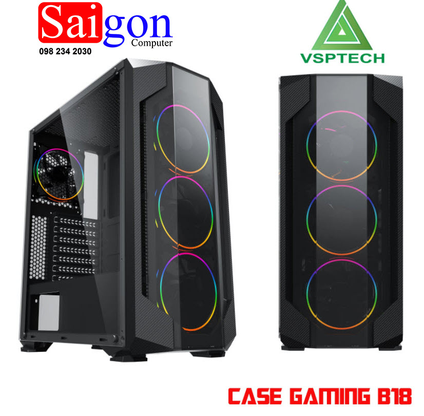 Case Vision B18 Gaming LED RGB 