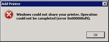 Sửa lỗi Printer settings could not be saved_2