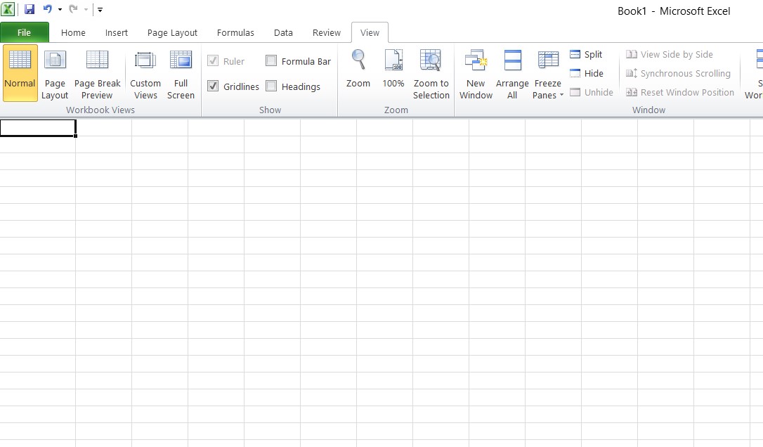 Khắc phục lỗi Excel không hiển thị cột