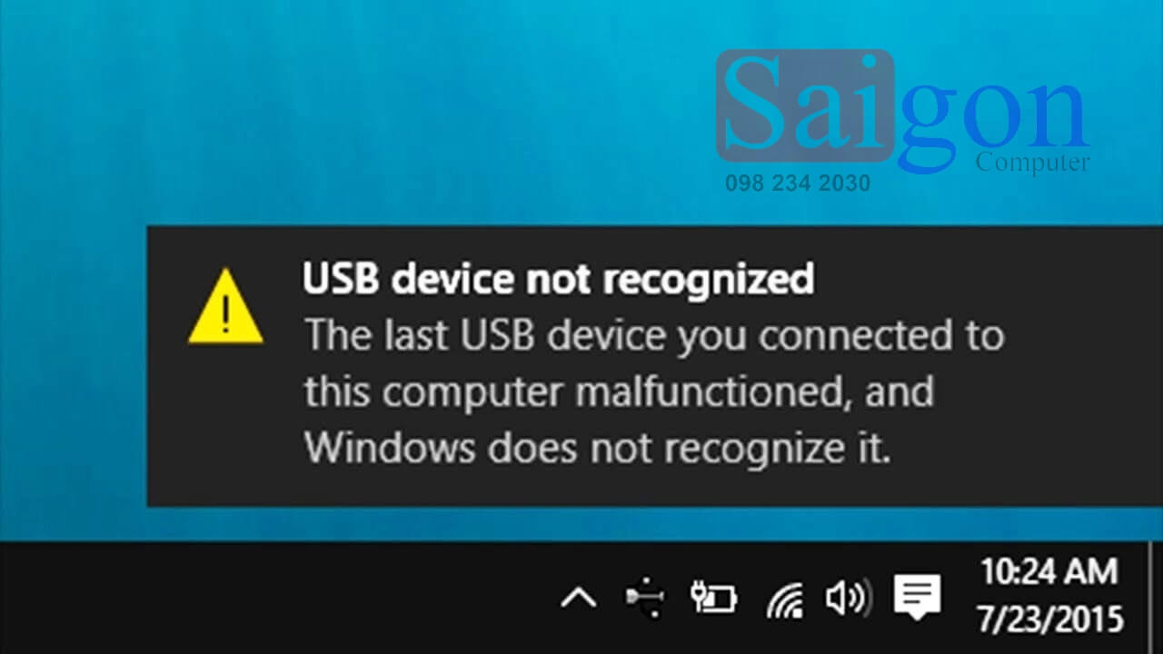 Sửa lỗi USB Device Not Recognized