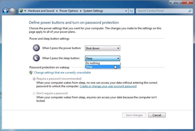 Tạo phím nóng để Windows ngủ và tắt máy
