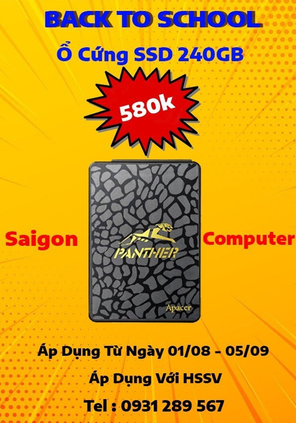 Back to School Cùng Sài Gòn Computer: Nâng Cấp Máy Tính với Ổ Cứng SSD 240GB Chỉ 580K