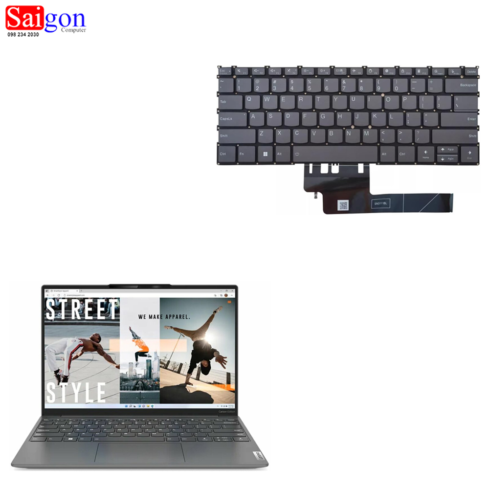 B&agrave;n Ph&iacute;m Laptop Lenovo YOGA Slim 7 Carbon 13inch 2022