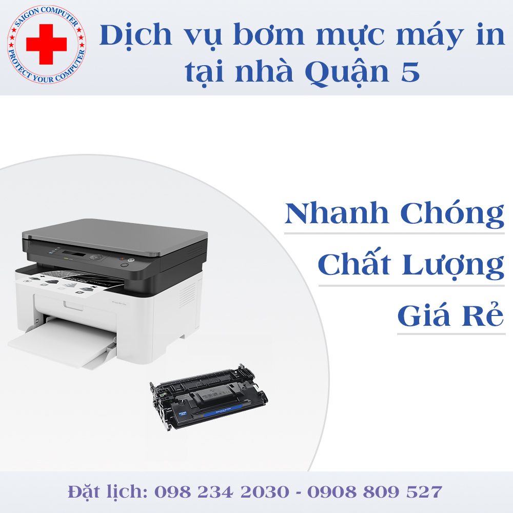 Dịch vụ bơm mực máy in tại nhà quận 5