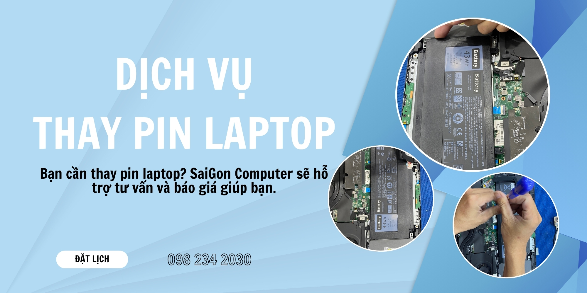 Dịch Vụ Thay Pin Laptop Chuy&ecirc;n Nghiệp Tại HCM