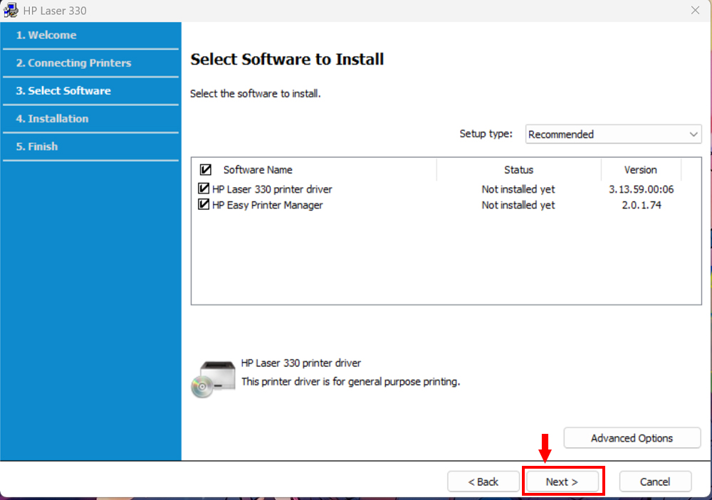 Hướng dẫn c&agrave;i đặt driver m&aacute;y in HP Laser 335dn
