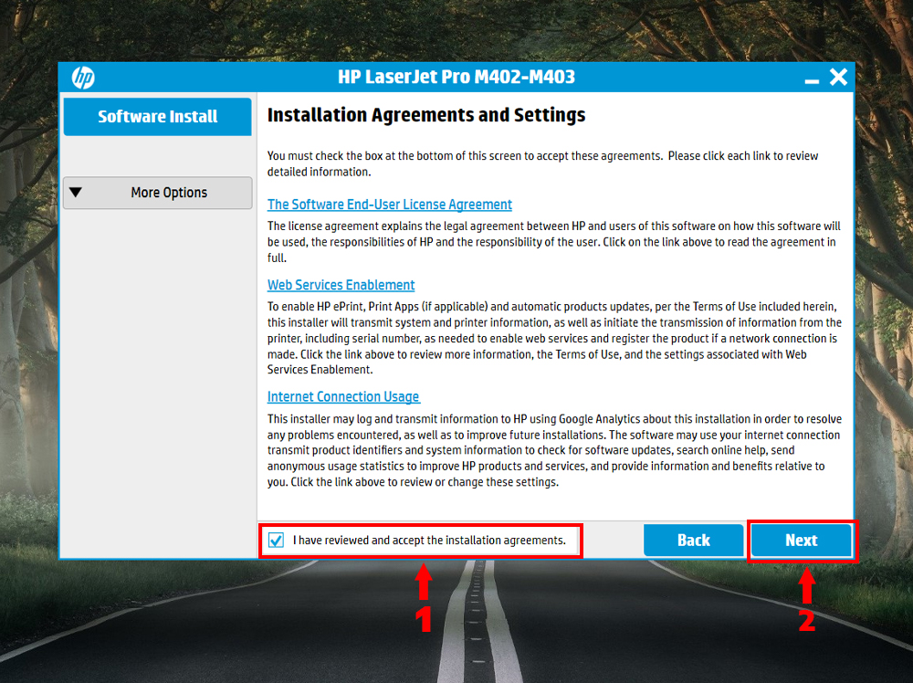 Hướng dẫn c&agrave;i đặt driver m&aacute;y in HP LaserJet Pro M402dn