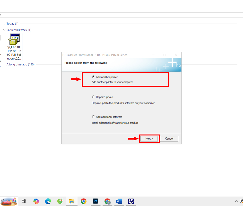 Hướng dẫn c&agrave;i đặt driver m&aacute;y in HP LaserJet Pro P1102
