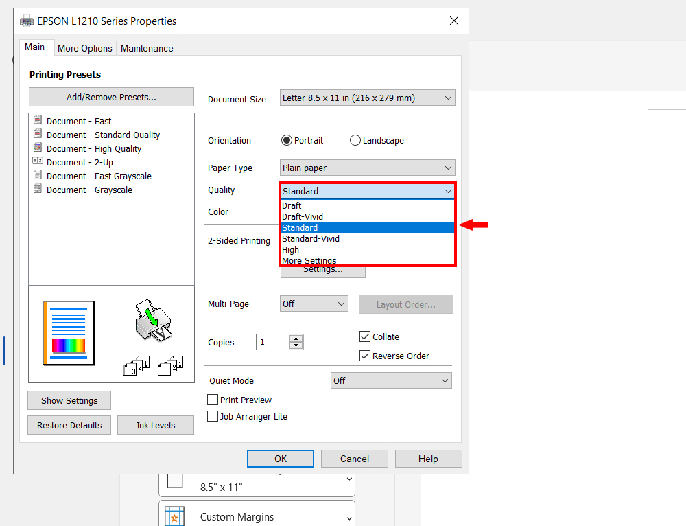 Hướng Dẫn Chỉnh Tốc Độ M&aacute;y In Epson 