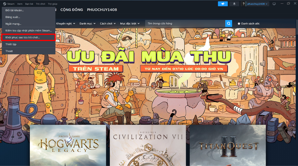 Hướng dẫn load lại file save game trên steam