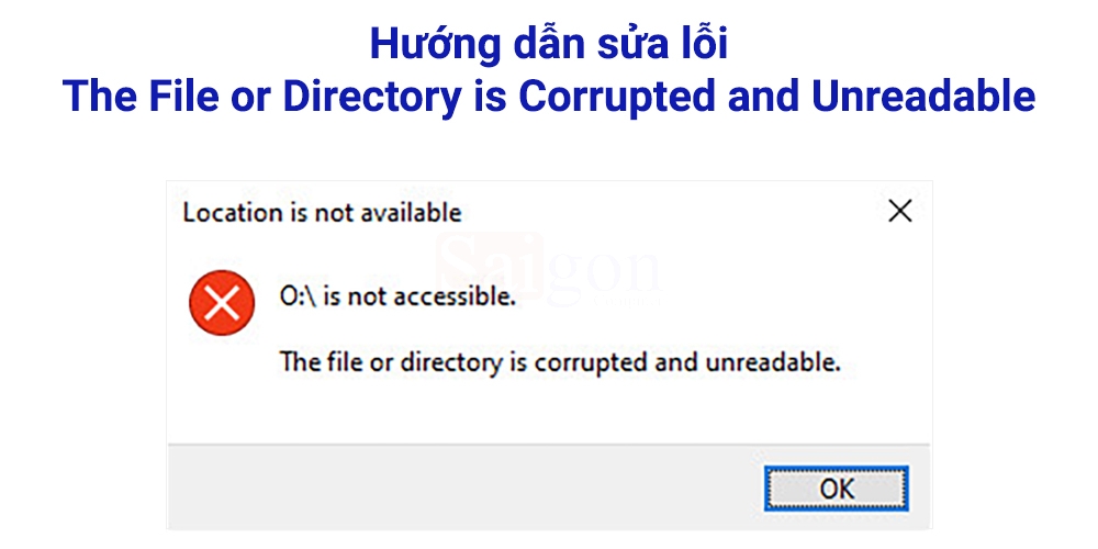 Hướng dẫn sửa lỗi The File or Directory is Corrupted and Unreadable