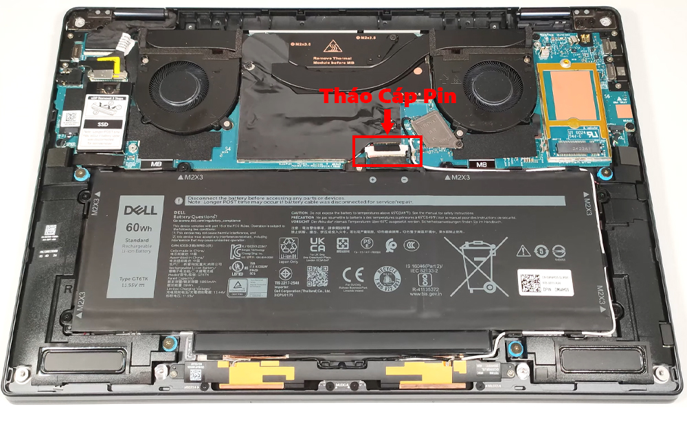 Hướng dẫn thay pin cho Laptop Dell Latitude 9450 2in1