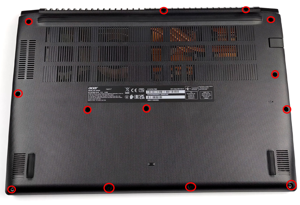 Hướng dẫn thay pin Acer Aspire 7 A715-75G