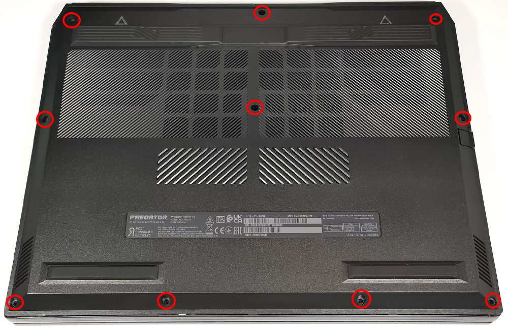Hướng dẫn thay pin Acer Predator Helios 16 PH16-72