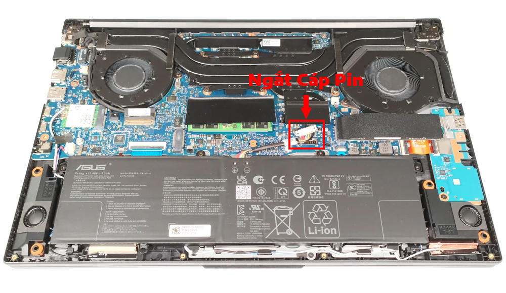 Hướng dẫn thay pin cho laptop ASUS Vivobook Pro 15 OLED N6506