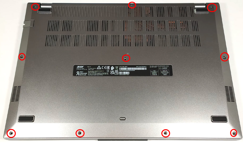 Hướng dẫn thay pin laptop Acer Aspire 16 A16-51GM