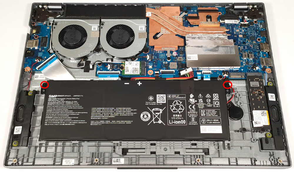 Hướng dẫn thay pin laptop Acer Aspire 16 A16-51GM