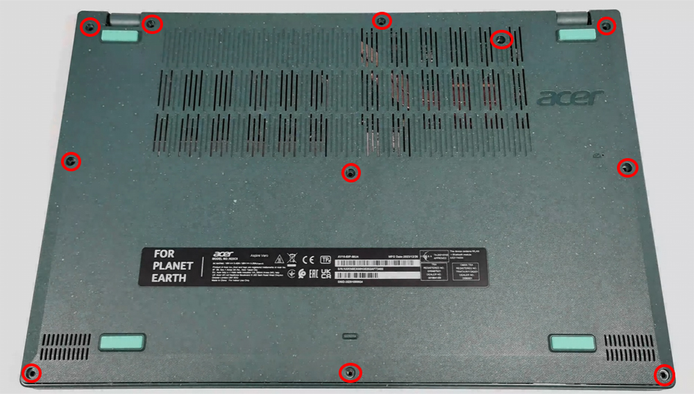 Hướng dẫn thay pin laptop Acer Aspire Vero 15 AV15-53P