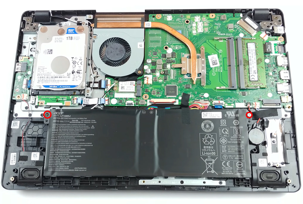 Hướng dẫn thay pin Acer aspire 3 a315-42