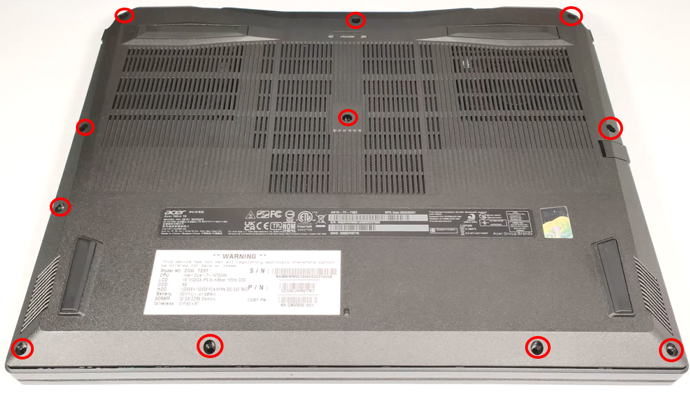 Hướng dẫn thay pin cho laptop Acer Nitro 16 AN16-72