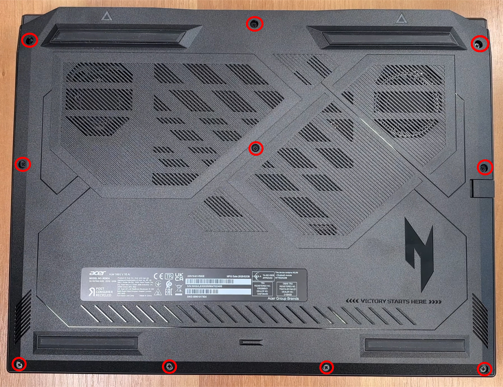 Hướng dẫn thay pin laptop Acer Nitro V 16 AI ANV16-61