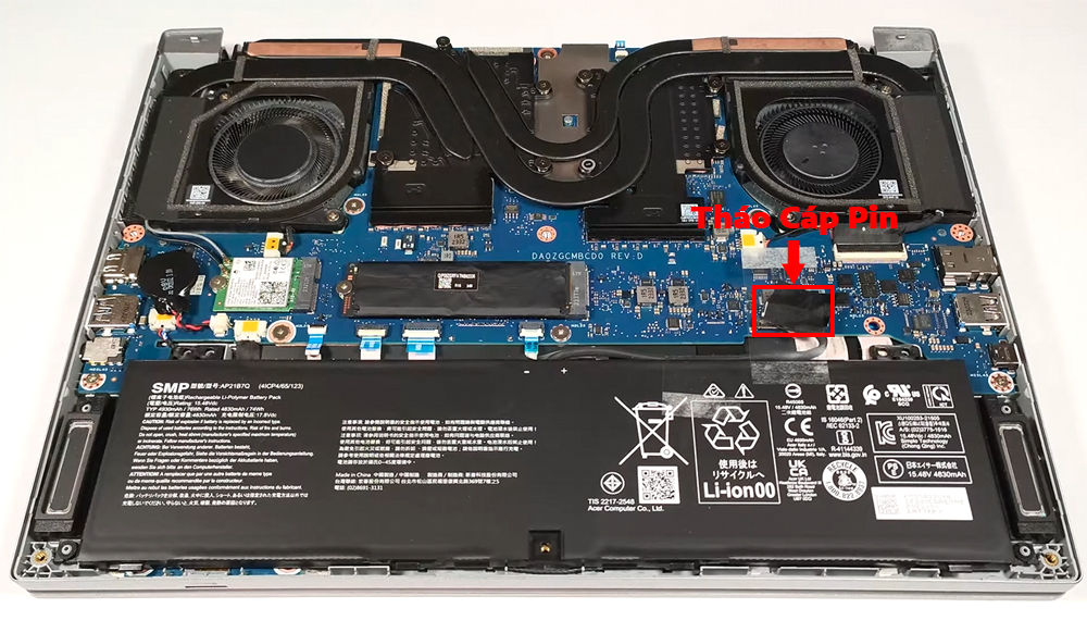 Hướng dẫn thay pin Acer Predator Triton 14 PT14-51