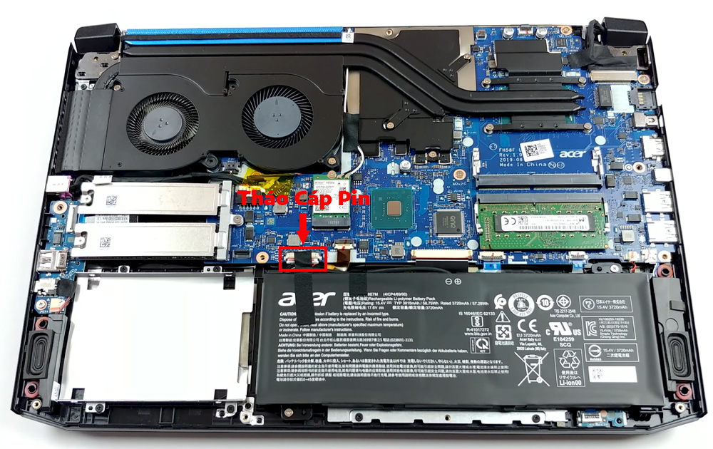 Hướng dẫn thay pin Acer Predator Triton 300 PT315-51