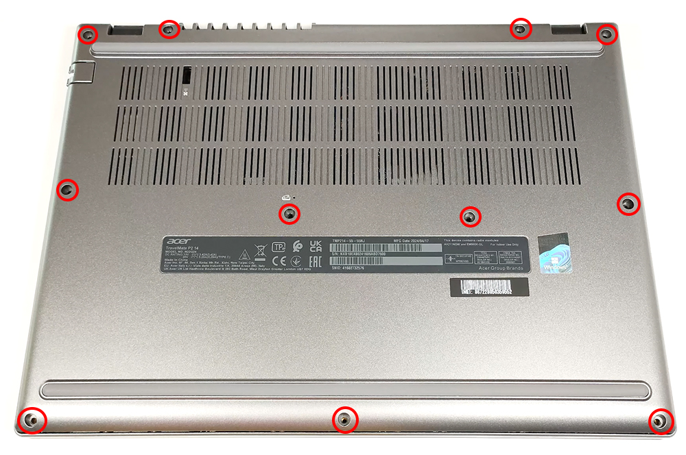 Hướng dẫn thay pin laptop Acer TravelMate P2 TMP214-55