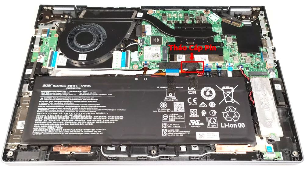 Hướng dẫn thay pin Acer TravelMate P4 TMP413-51