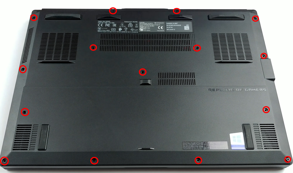 Hướng dẫn thay pin ASUS ROG Zephyrus GA502