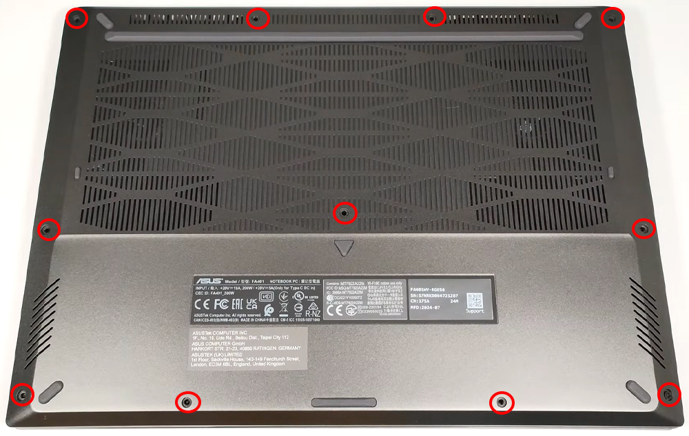 Hướng dẫn thay pin ASUS TUF Gaming A14 FA401