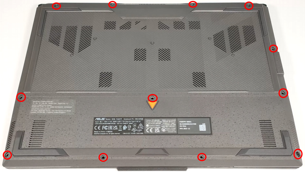 Hướng dẫn thay pin cho laptop ASUS TUF Gaming A16 FA607 2024