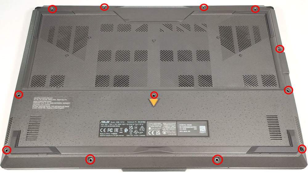 Hướng dẫn thay pin ASUS TUF Gaming F17 FX707 2023