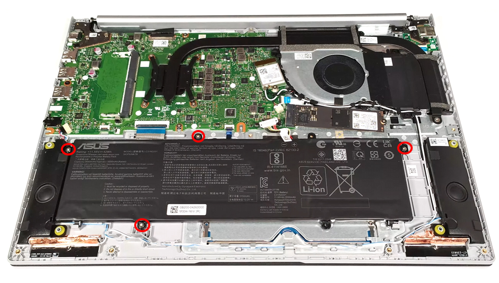 Hướng dẫn thay pin ASUS Vivobook 16 M1605