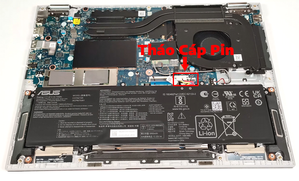 Hướng dẫn thay pin cho laptop ASUS Vivobook S 14 Flip OLED TP3402
