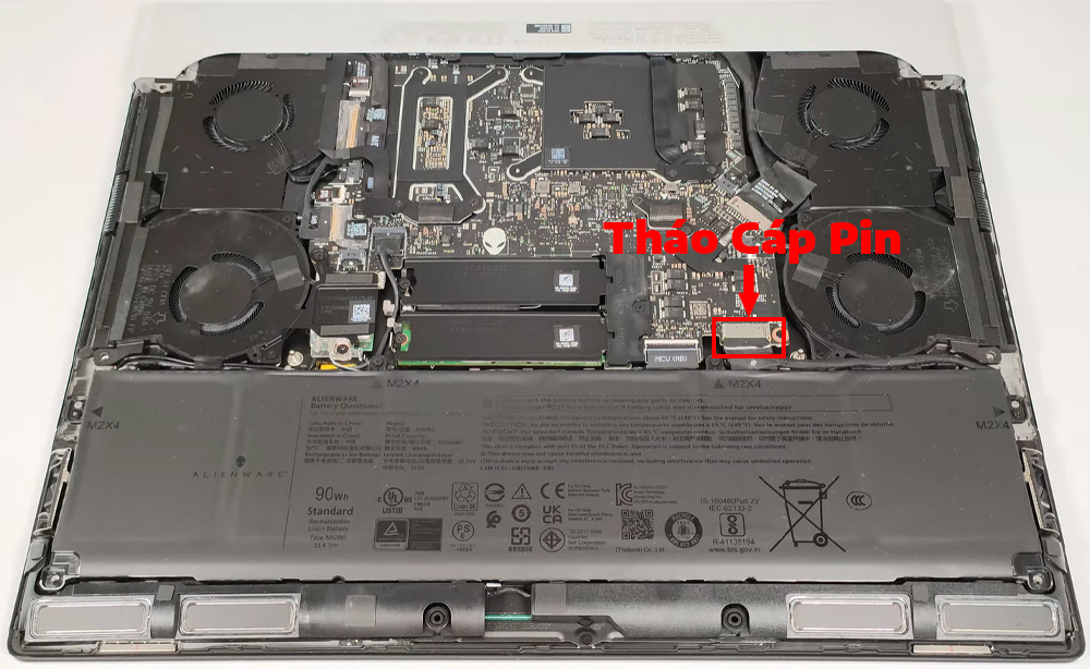 Hướng dẫn thay pin cho Laptop Dell Alienware x16 R2