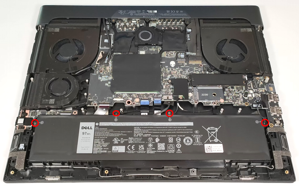 Hướng dẫn thay pin cho Dell Alienware m18 R2