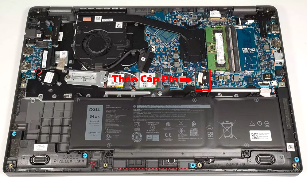 Hướng dẫn thay pin cho Laptop Dell Latitude 3550 