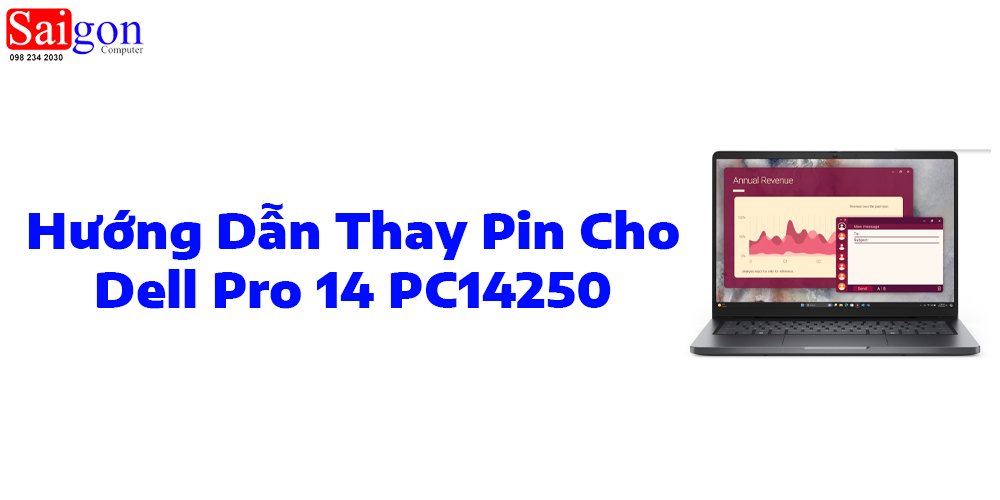 Hướng dẫn thay pin cho Dell Pro 14 PC14250