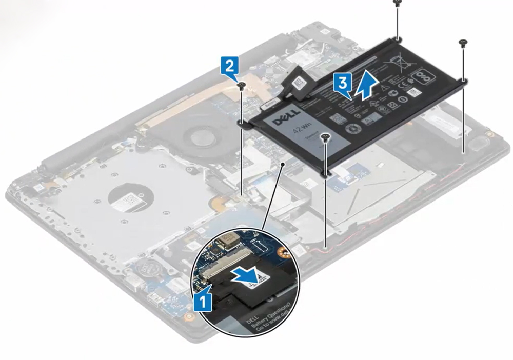 Hướng dẫn thay pin laptop Dell Vostro 15 3581