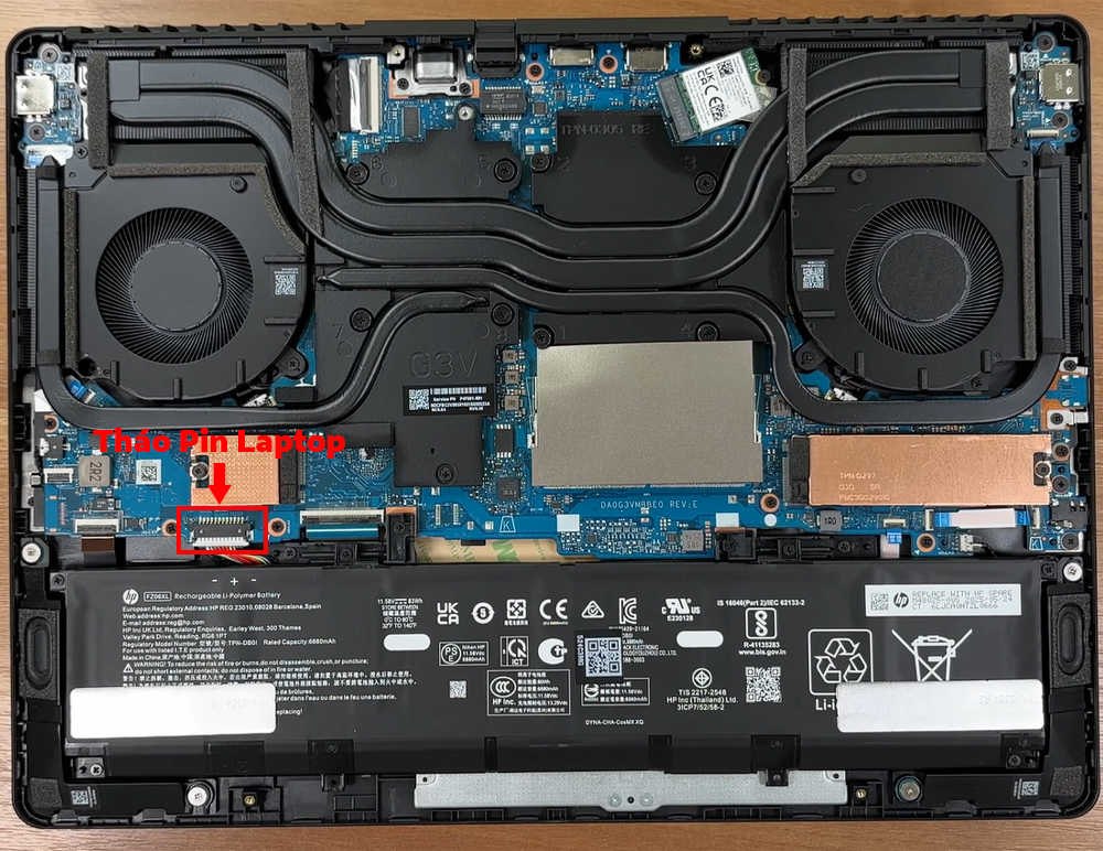 Hướng dẫn thay pin laptop HP OMEN 16-ap0000