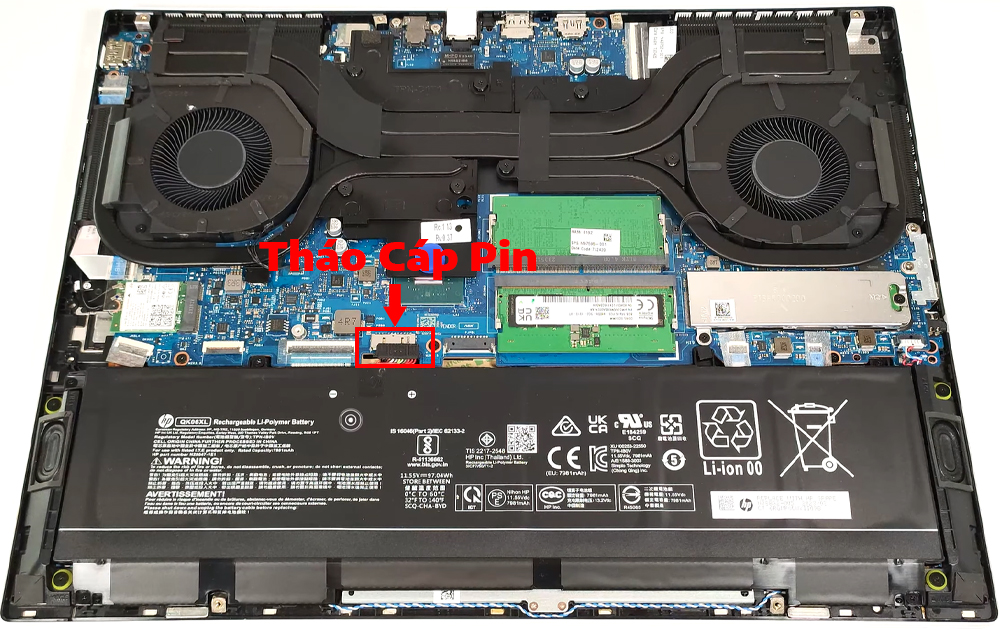 Hướng dẫn thay pin laptop HP OMEN Transcend 16-u0000