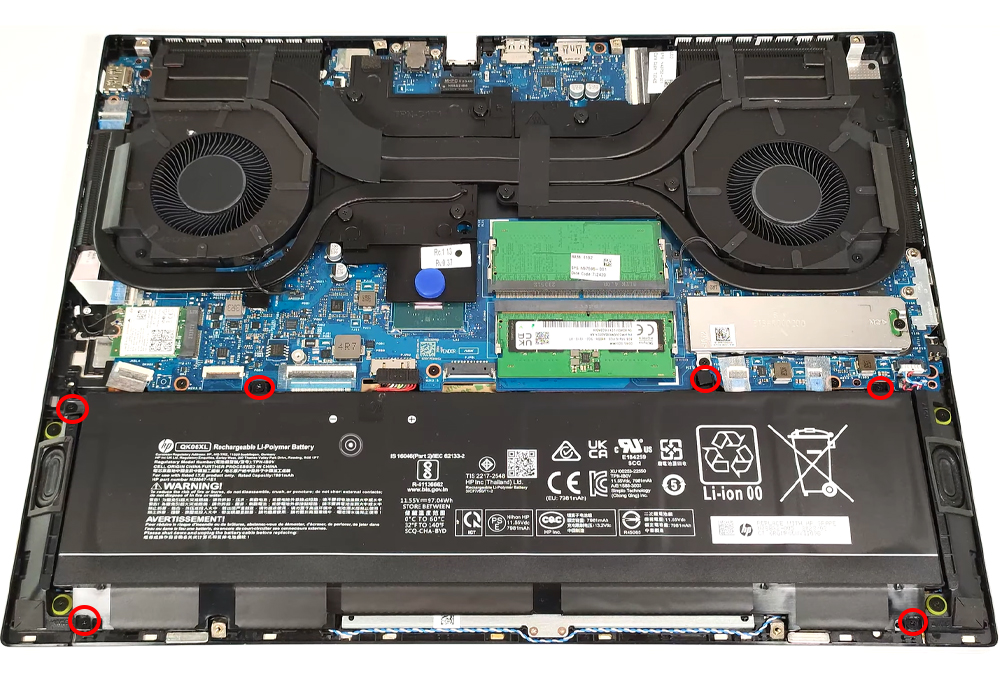 Hướng dẫn thay pin laptop HP OMEN Transcend 16-u0000