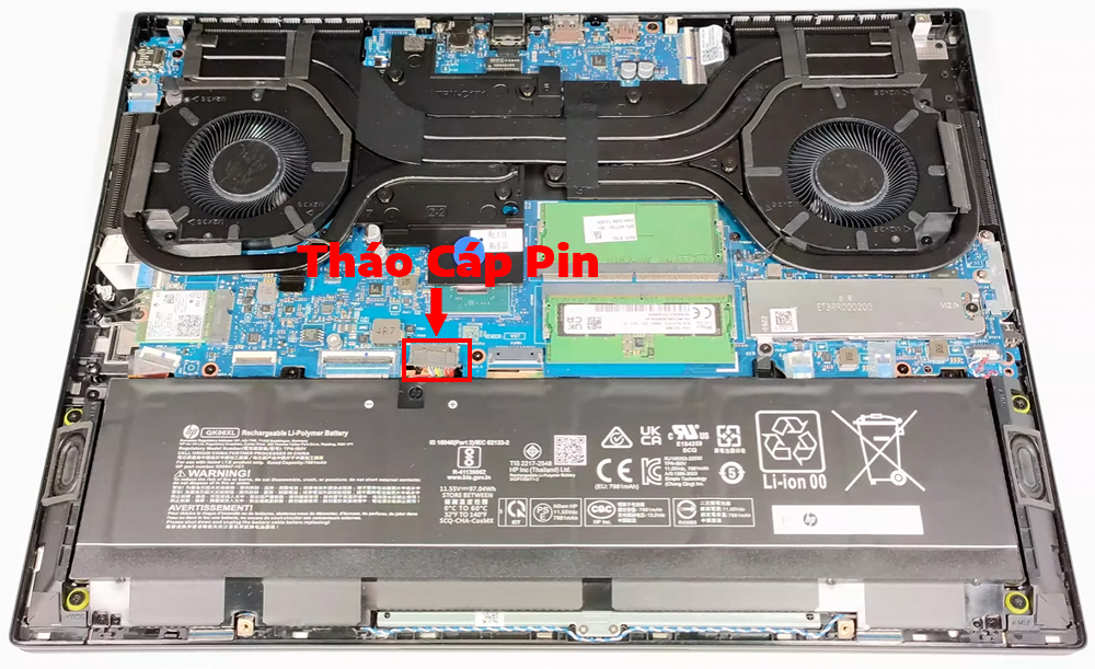 Hướng dẫn thay pin laptop HP OMEN Transcend 16 u1000