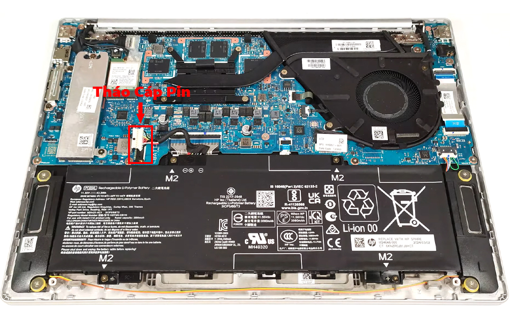 Hướng dẫn thay pin HP Pavilion Aero 13-bg0000