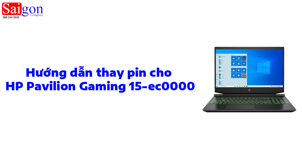 Hướng dẫn thay pin cho HP Pavilion Gaming 15-ec0000