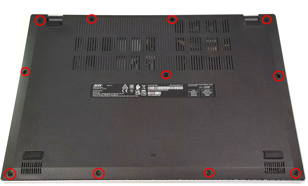 Hướng dẫn thay pin laptop Acer Aspire 3 A315-510P