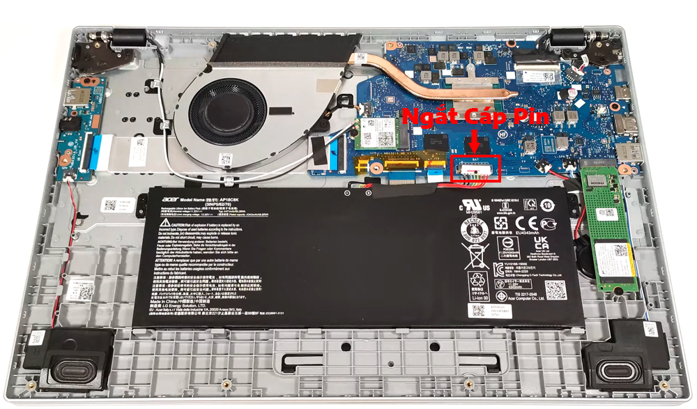 Hướng dẫn thay pin laptop Acer Aspire 3 A315-510P