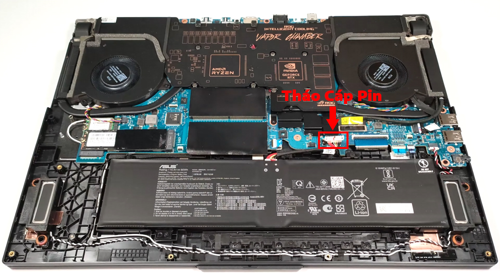 Hướng dẫn thay pin cho laptop ASUS ROG Strix SCAR 17 G733 2023