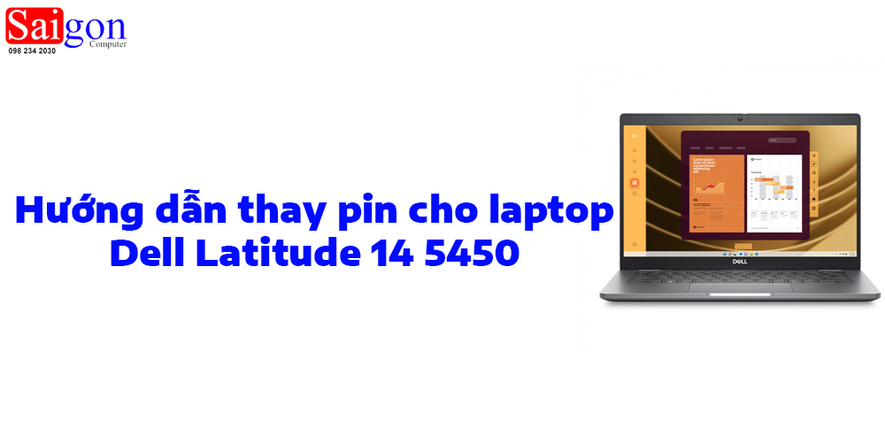 Hướng dẫn thay pin laptop Dell Latitude 14 5450